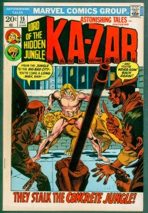 Astonishing Tales 15 FN/VF 7.0 Ka-Zar Marvel 1972