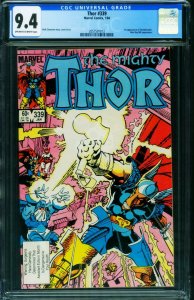 THOR #339-CGC 9.4 BETA RAY BILL-1st Stormbreaker 2057591013