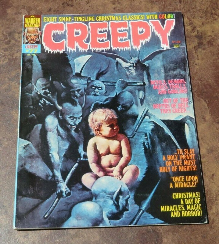 Creepy #77 FN- 1976 Warren Horror Magazine Christmas Classics Devils Demons