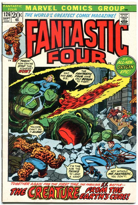 FANTASTIC FOUR #126, FN/VF, Origin retold, Buscema, 1961, more FF in store, QXT