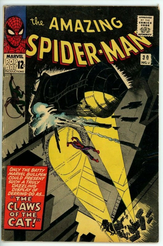 Amazing Spider Man #30 (1963) - 3.0 GD/VG *1st Appearance the Cat*