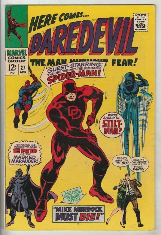 Daredevil # 27 Strict VF/NM High-Grade Crossover Spider-Man, The Stilt-Man