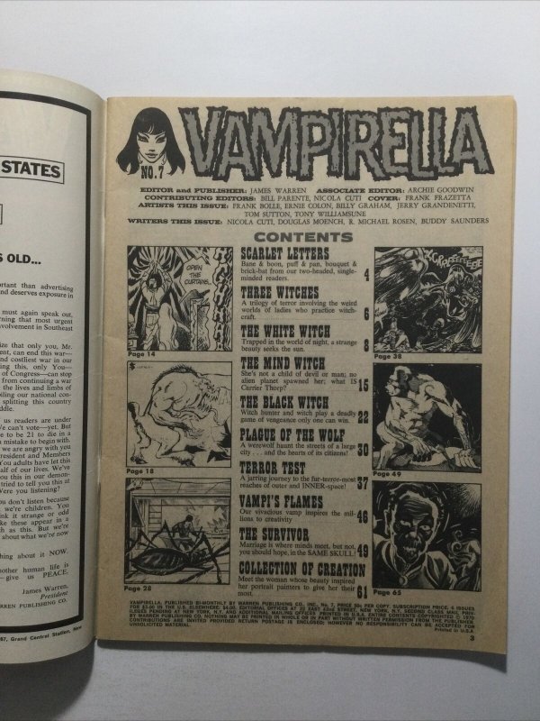 Vampirella 7 Sept Fine- Fn- 5.5 Warren Magazine