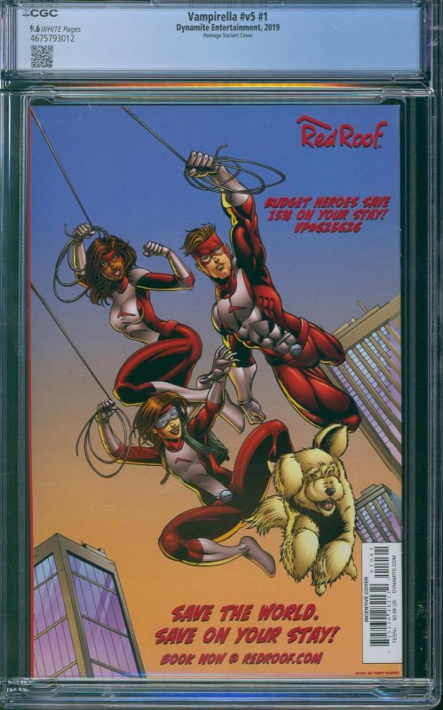 Vampirella v5 #1 CGC 9.6 2019 - Homage Variant Cover