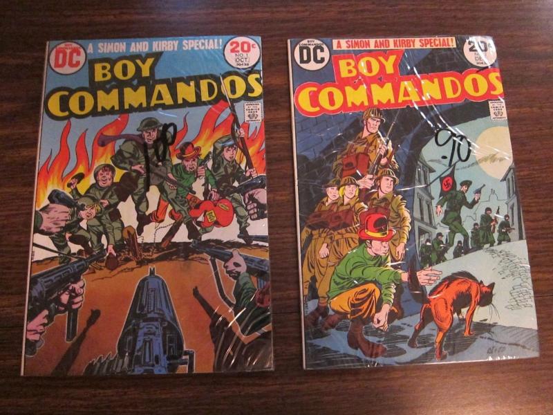 DC Boy Commandos #1 and #2 Very Fine 8.0 Simon and Kirby (137J)