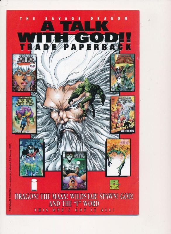 THE SAVAGE DRAGON #1/2 Image/Wizard Silver Wizard Stamp (1993) ~ VF/VF- (PF264)