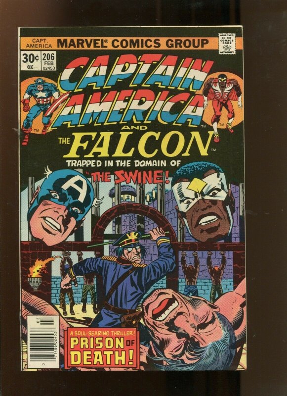 CAPTAIN AMERICA #206 (9.2) PRISON OF DEATH! 1977