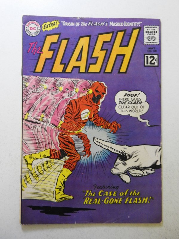 The Flash #128 (1962) GD+ Condition moisture stain, ink bc, 1 1/2 in spine split