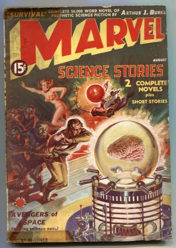 Marvel Science Stories #1 AUG 1938--First MARVEL logo- Avengers of Space