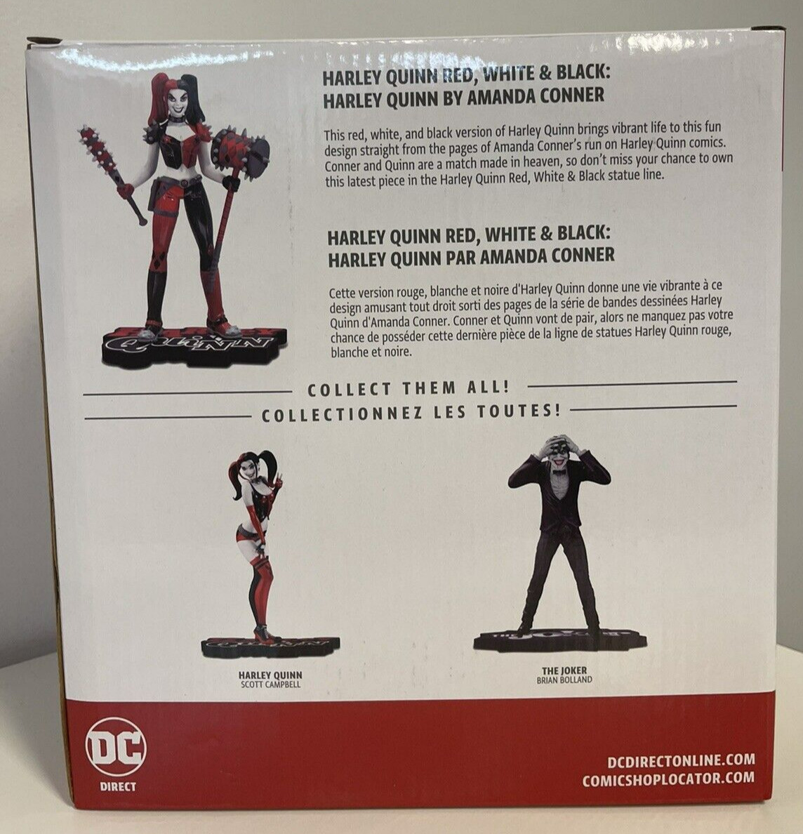 DC Direct Batman Statua In Bianco E Nero Di Amanda Conner - Collezione Ufficiale, Altezza 19,3 Cm