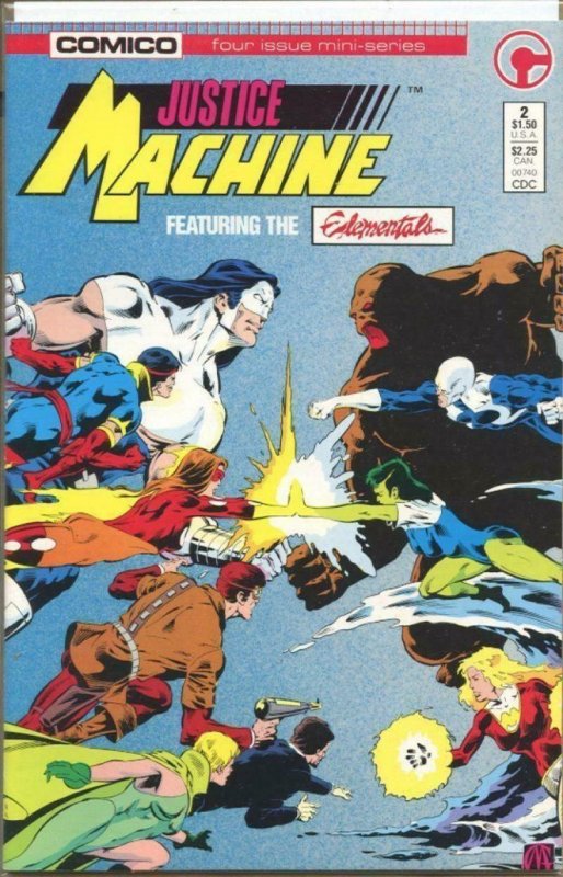 JUSTICE MACHINE #2, VF/NM, Elementals, Comico, 1986 more in store