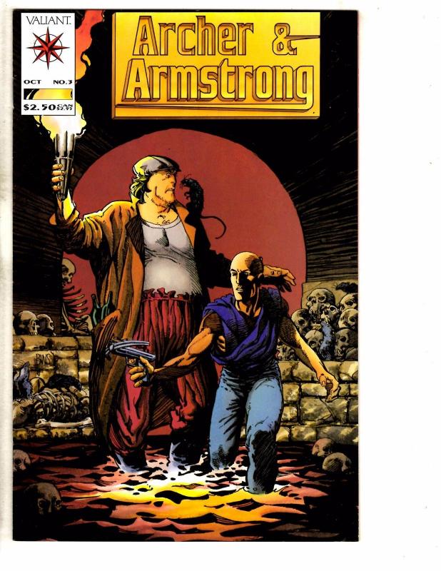 Lot Of 7 Archer & Armstrong Valiant Comic Books # 1 3 (2) 4 5 6 7 F. Miller J257