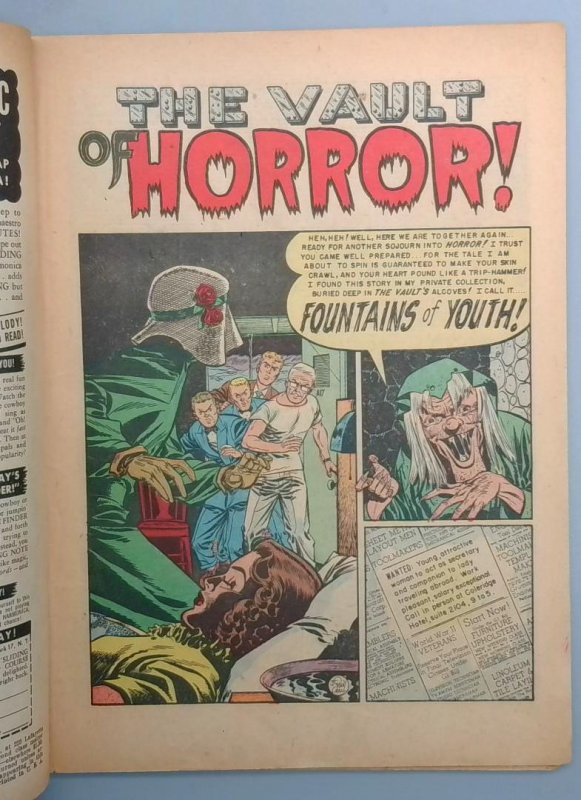 Vault of Horror #22, Pre-Code Horror Frankenstein EC Comics, 1951