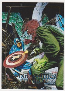 1992 Marvel Masterpieces #5-D Card Captain America vs Red Skull