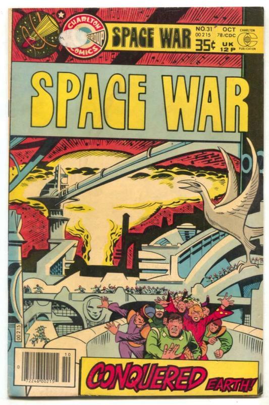 Space War #31 1978- Steve Ditko cover- Charlton Comics- FN