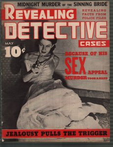 Revealing Detective Cases #1 5/1942-gun moll cover-lurid-violent pulp-VG/FN