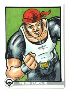 Custom Sketch Card Commission artist Wilson Ramos Jr Topps Upper Deck Cryptozoic