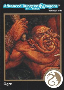 1991 TSR Dungeon and Dragons Trading Card #162 Ogre