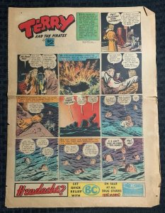 1939 4/16/39 TERRY AND THE PIRATES Milton Caniff 11x15 Sunday Comic Strip Page