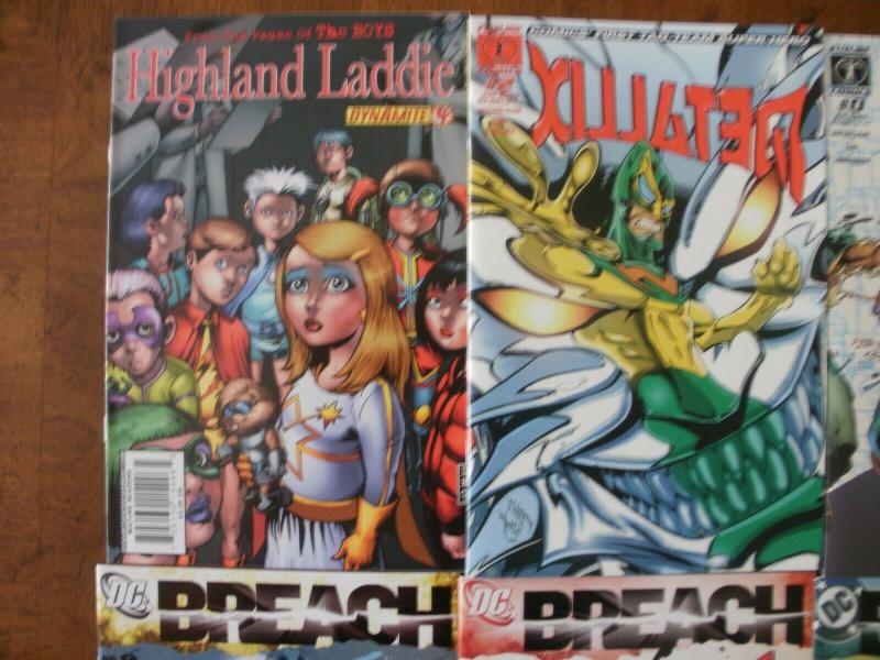 6 DC Dynamite Future Comic Book: HIGHLAND LADDIE #4 METALLIX #0 2 BREACH #5 8 9