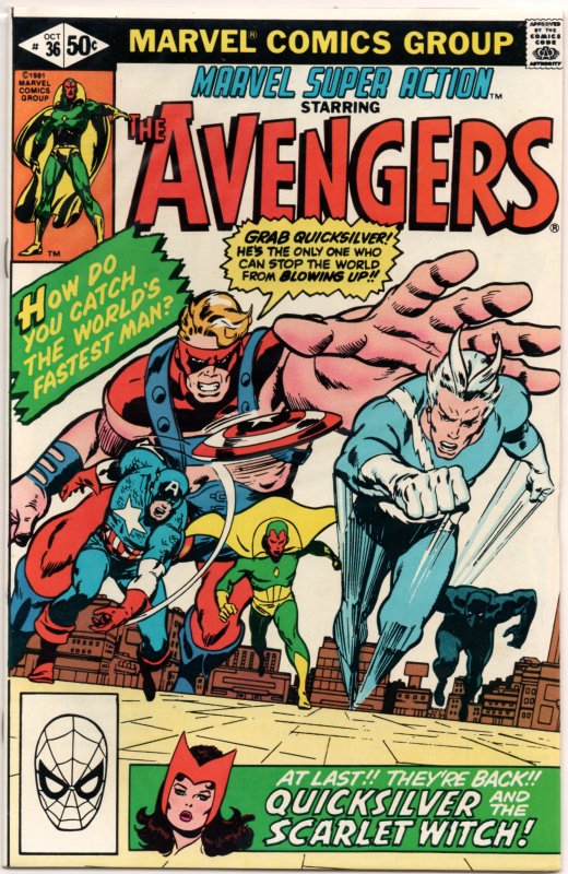 Marvel Super Action #36 VF+ (Scarlet Witch is taken captive by Arkon! Avengers!)