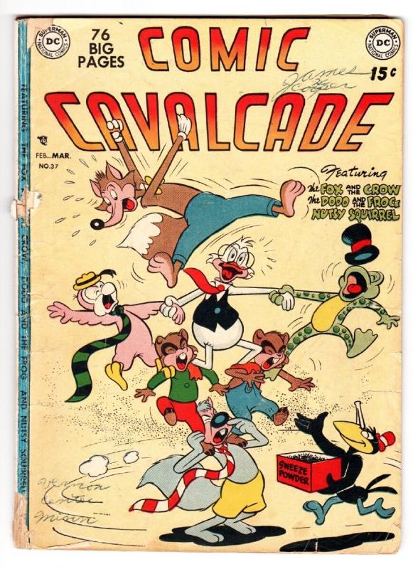 COMIC CAVALCADE #37-1950-DC-EARLY SQUAREBOUND ISSUE-FOX & CROW-RACCOON KIDS g