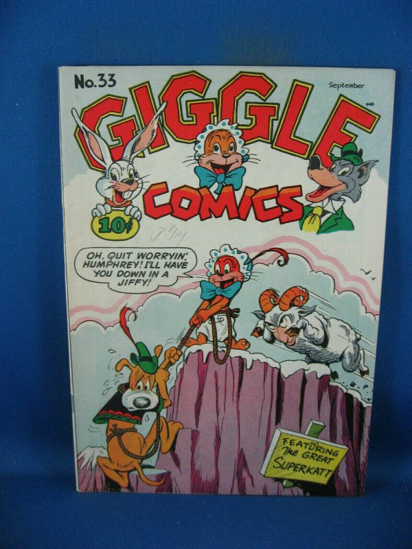 GIGGLE COMICS 33 F VF BLACK CARICATURES 1946