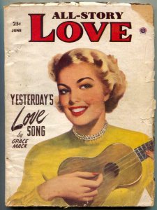 All-Story Love Pulp June 1952- Yesterday's Love Song G/VG