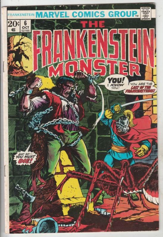 Frankenstein, the Monster of #6 (Oct-73) FN/VF Mid-High-Grade Frankenstein