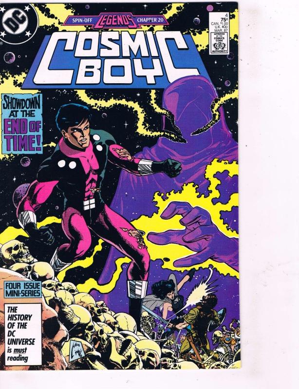 Lot of 4 Cosmic Boy DC Comic Books # 1 2 3 4 Super Heroes AD40