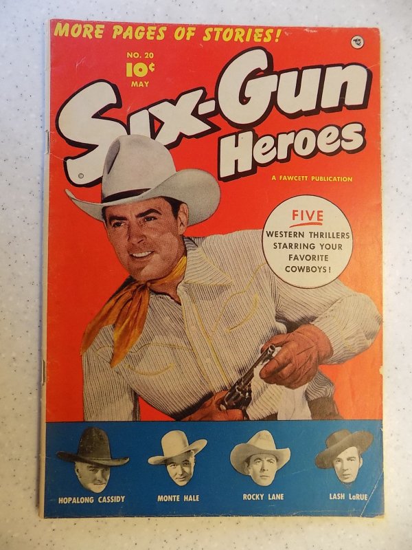 SIX-GUN HEROES # 20 GOLDEN AGE WESTERN HOPALONG LANE LARUE