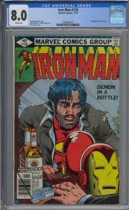 IRON MAN #128 CGC 8.0 DEMON IN A BOTTLE WHITE PAGES 