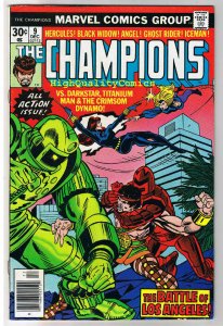 CHAMPIONS #9, VF+, Ghost Rider, Black Widow, Los Angeles, 1975