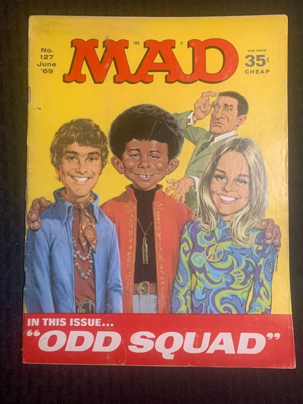 1969 MAD MAGAZINE #127 GD 2.0 Alfred E Neuman / Mod Squad Parody