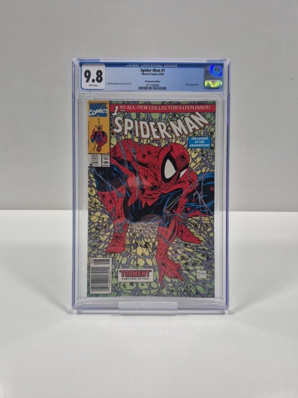 Spider-Man #1 CGC 9.8 Newsstand McFarlane  Marvel Comics White Pages