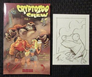 2005 CRYPTOZOO CREW v.1 SC VF 8.0 w/ Tip-In Frog Sketch by Jerry Carr