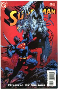 SUPERMAN #206, NM, Jim Lee, Brian Azzarello, 1987, more DC & SM in store