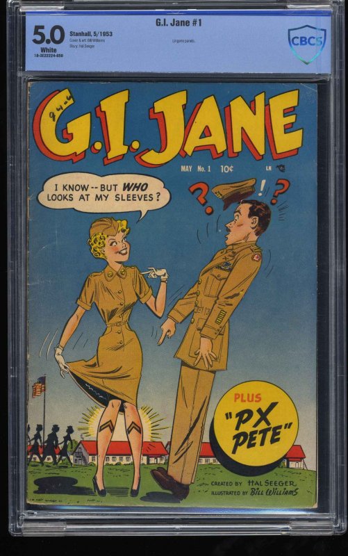 G.I. Jane #1 CBCS VG/FN 5.0 White Pages  Scarce in Grade Lingerie Panels!