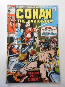 Conan the Barbarian #2 (1970) VG Condition small amount of tape interior fc