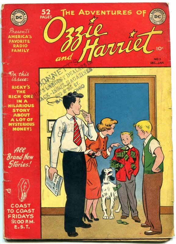 Ozzie and Harriet #2 1949- DC Golden Age- ABC radio- Osmonds VG