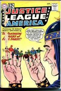 JUSTICE LEAGUE OF AMERICA #10-1st FELIX FAUST/LORD TIME G+