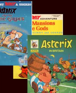 Set of three 3 Asterix Books: MAGIC CARPET, BRITAIN, MANSIONS Very Fine