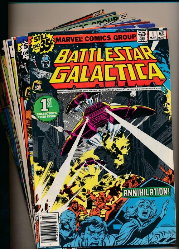 MARVEL LOT OF 9- BATTLESTAR GALACTICA #1-3,5,7-9,11-12 VERY FINE (PF157) 