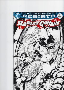 DC Comics Universe Rebirth Harley Quinn 1 Midtown B+W Variant Cover Dodson