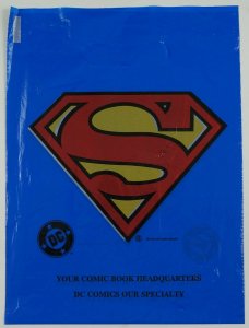 Superman Logo retail comic book plastic bag - YOUR COMIC BOOK HEADQUARTERS DC 