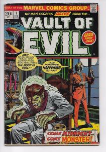 Vault of Evil #1 - Come Midnight..Come Monster (Marvel, 1972) VG-