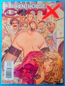 Penthouse Comix #17 (1996) Milo Manara Risqué Cover [Rare Newsstand Variant]