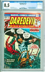 Daredevil #111 (1974) CGC 8.5! White Pages