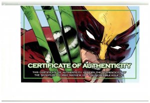 HULK #1 MIKE MAYHEW EXCLUSIVE TRADE/VIRGIN VARIANT SET SIGNED W/COA NM