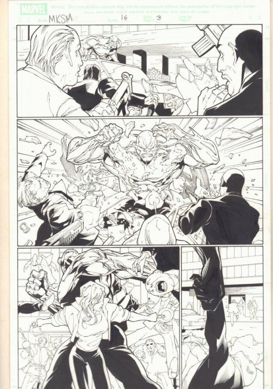 Marvel Knights Spider-Man #16 p.3 - Absorbing Man Action - 2005 art by Billy Tan